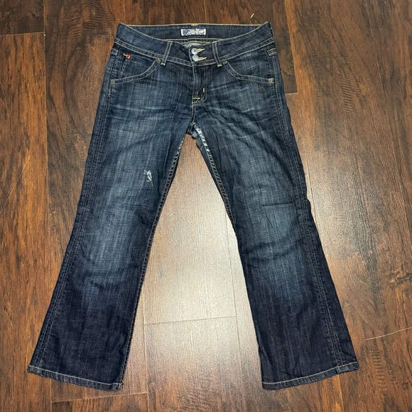 Hudson Jeans Denim - HUDSON Jeans Dark Blue Boot Cut Mid Rise Jeans *shortened Size 27